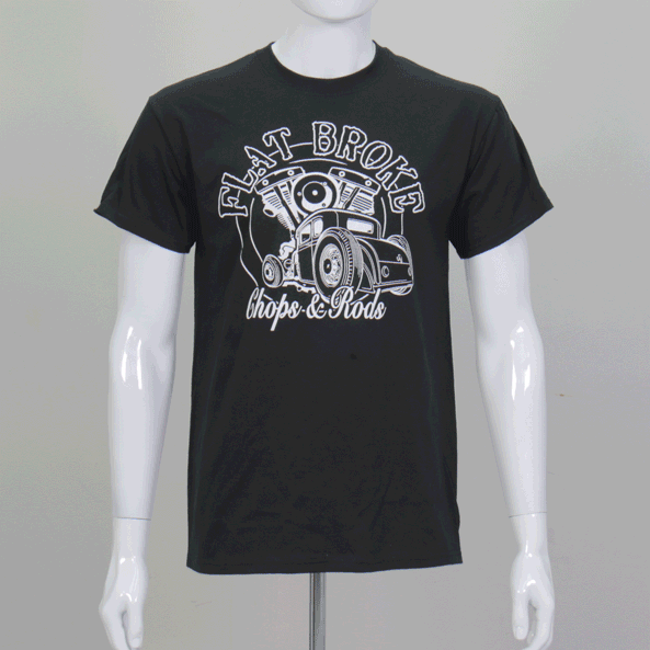 Official Cycle Source Magazine CSM1009 Mens Flat Broke Black T-Shirt