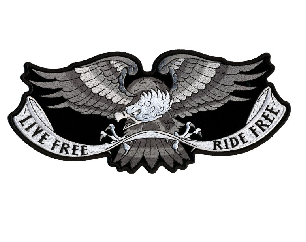 Hot Leathers PPA5460 Live Free Eagle Patch 4" x 2"