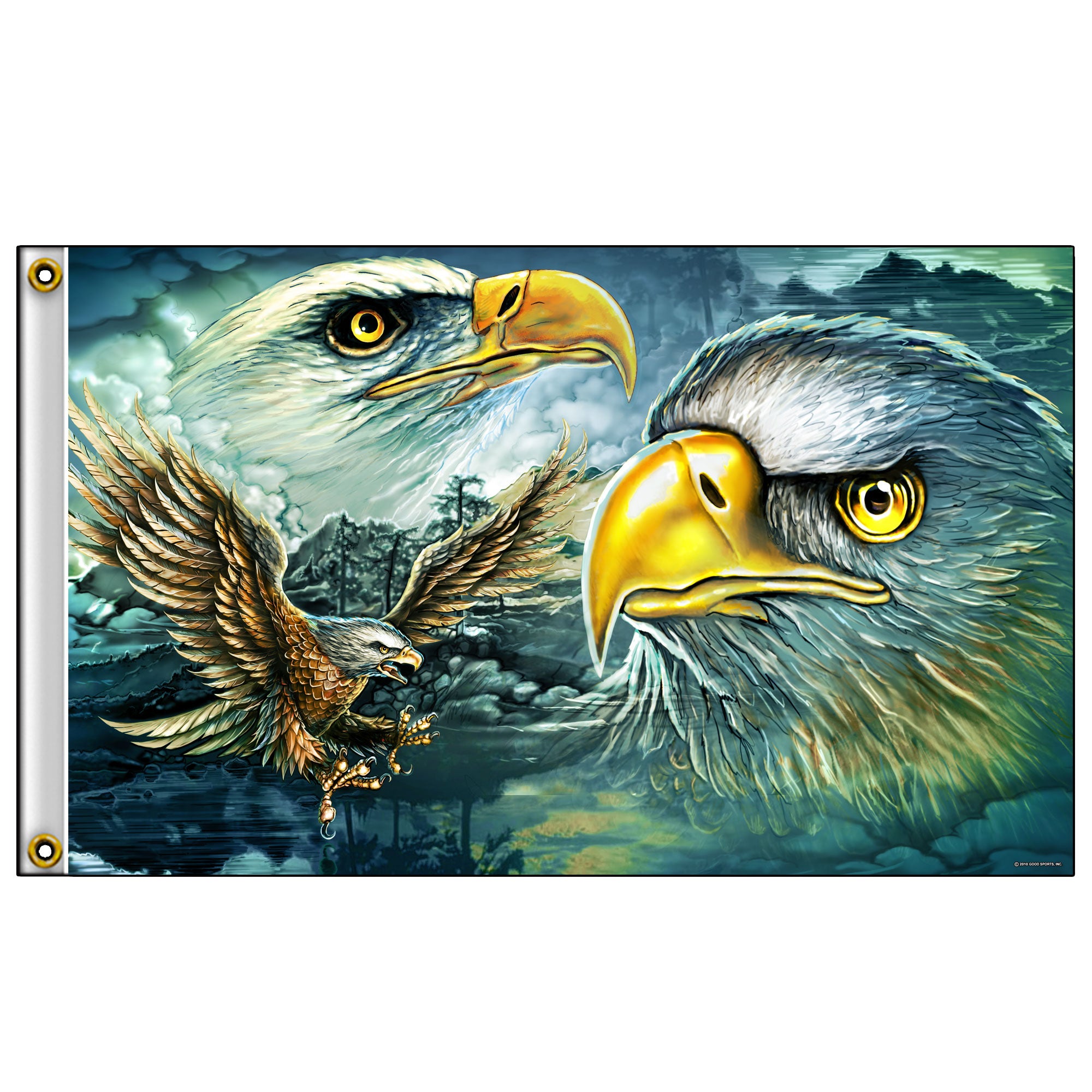 Hot Leathers FGA1078 Eagle Majestic Flag 3X5