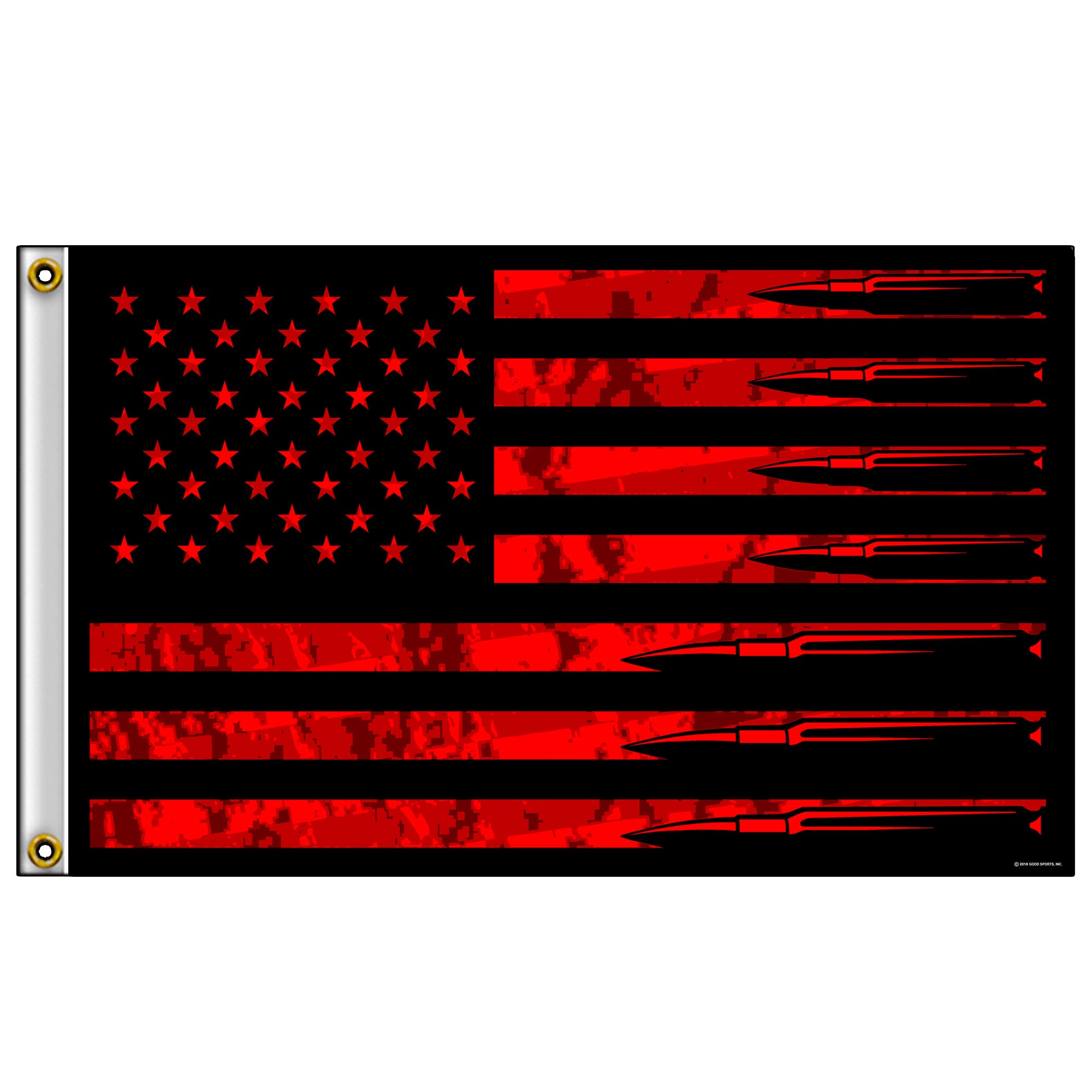 Hot Leathers FGA1079 Stars Stripes and Bullets Flag
