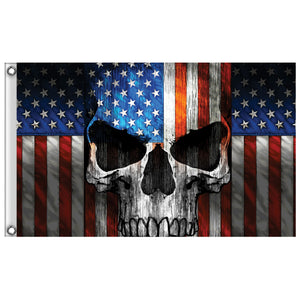 Hot Leathers Patriot Skull Flag