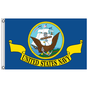 Hot Leathers United States Navy Flag