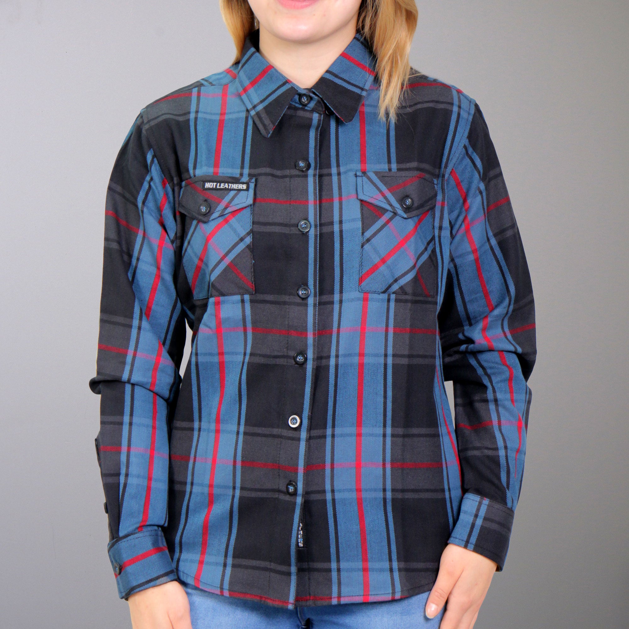 Hot Leathers FLL3007 Ladies 'Long Live The King' Flannel Shirt