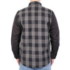 Hot Leathers Mens Black And Gray 2 Toned Long Sleeve Flannel Shirt FLM2042