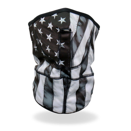 Hot Leathers FWC2004 Grey American Flag Face Wrap Neck Warmer