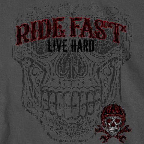 Hot Leathers GMD1480 Men's Sugar Wrenches Charcoal Short Sleeve T-Shirt