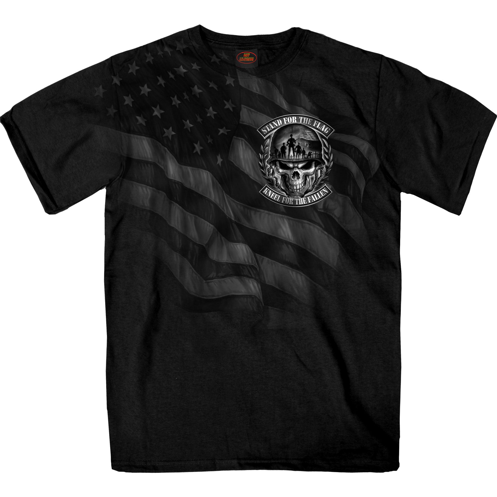 Hot Leathers GMD1501 Stand for the Flag Skull T-Shirt