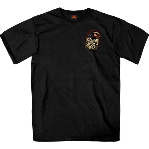 Hot Leathers GMD1517 Men's Black All American Hillbilly Double Sided T-Shirt