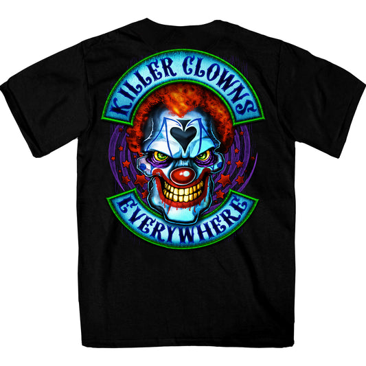 Hot Leathers GMD1518 Men's Black Killer Clowns Double Sided T-Shirt