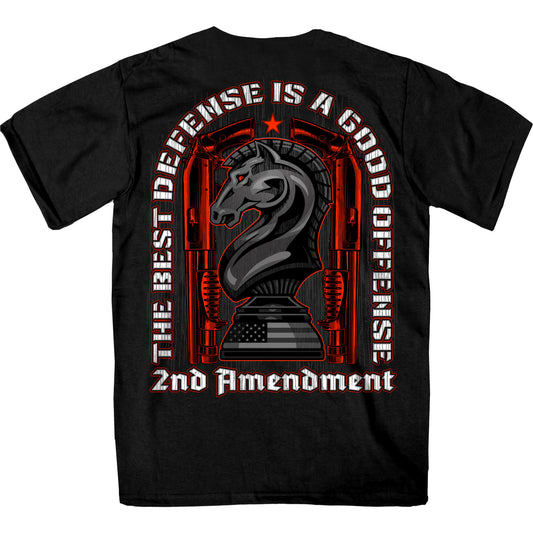 Hot Leathers The Best Defense 2nd Amendment Short Sleeve Shirt