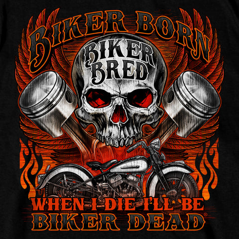 Hot Leathers Skull and Pistons T-Shirt