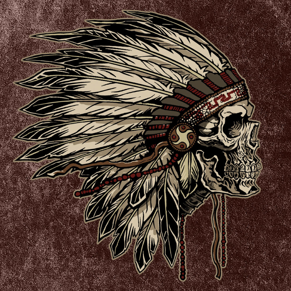 Hot Leathers Native Headdress Sleeveless Denim