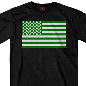 Hot Leathers GMS1461 Mens Shamrock Flag Black T-Shirt