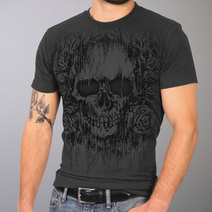 Hot Leathers GMS1478 Men's Heather Gray 'Grave Rub' T-Shirt