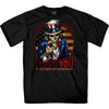 Hot Leathers GMS1527 Mens Black Short Sleeve Uncle Sam Government T-Shirt