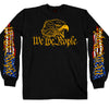 Hot Leathers GMS2485 Men's Long Sleeve We The People Eagle Black Shirt