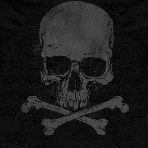 Hot Leathers GMZ4305 Mens Skull and Crossbones Black Hoodie with Zipper Closure