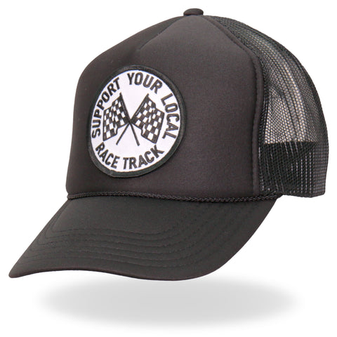 Hot Leathers GSH1027 Support Your Local Race Track Trucker Hat