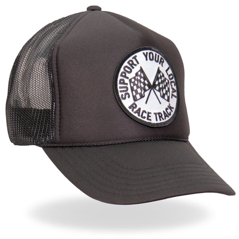 Hot Leathers GSH1027 Support Your Local Race Track Trucker Hat