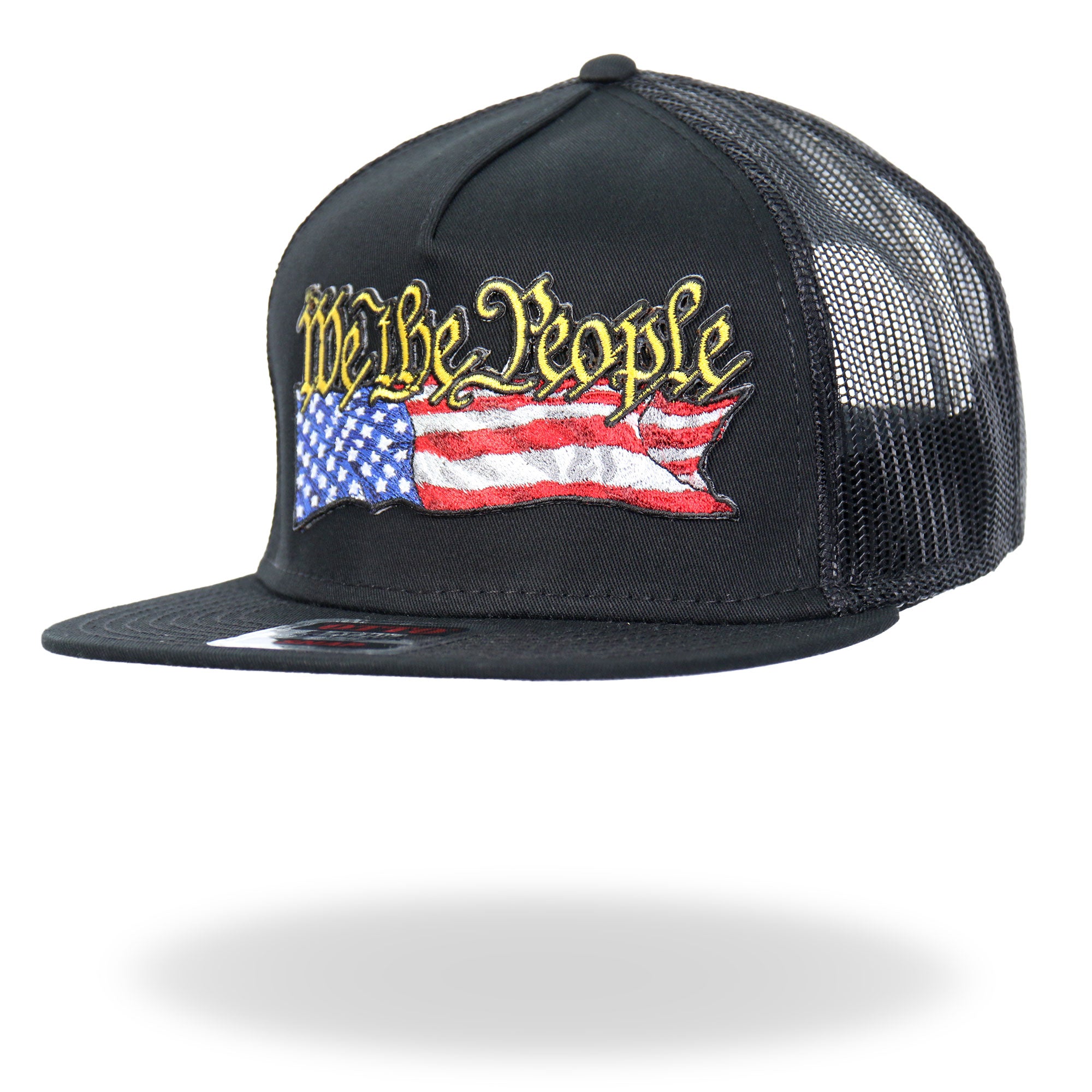 Hot Leathers We The People Snap Back Flat Brim Hat GSH2043