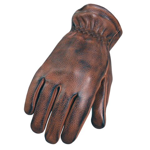 Hot Leathers Distressed Brown Driving Gloves