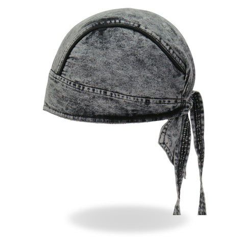 Hot Leathers Charcoal Dye Denim Lightweight Headwrap HWH1107