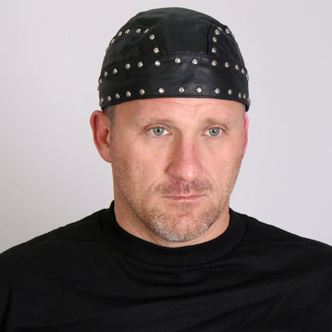 Hot Leathers Medium Weight Studded Leather Headwrap HWL1005