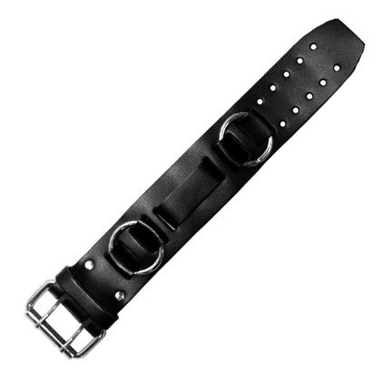 Hot Leathers Leather Watch Band w/Silver Rings