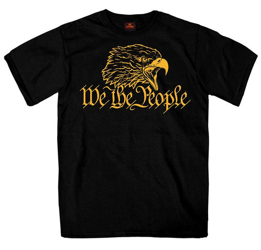 Hot Leathers GMS1515 Men’s Black 'We the People' Black T-Shirt