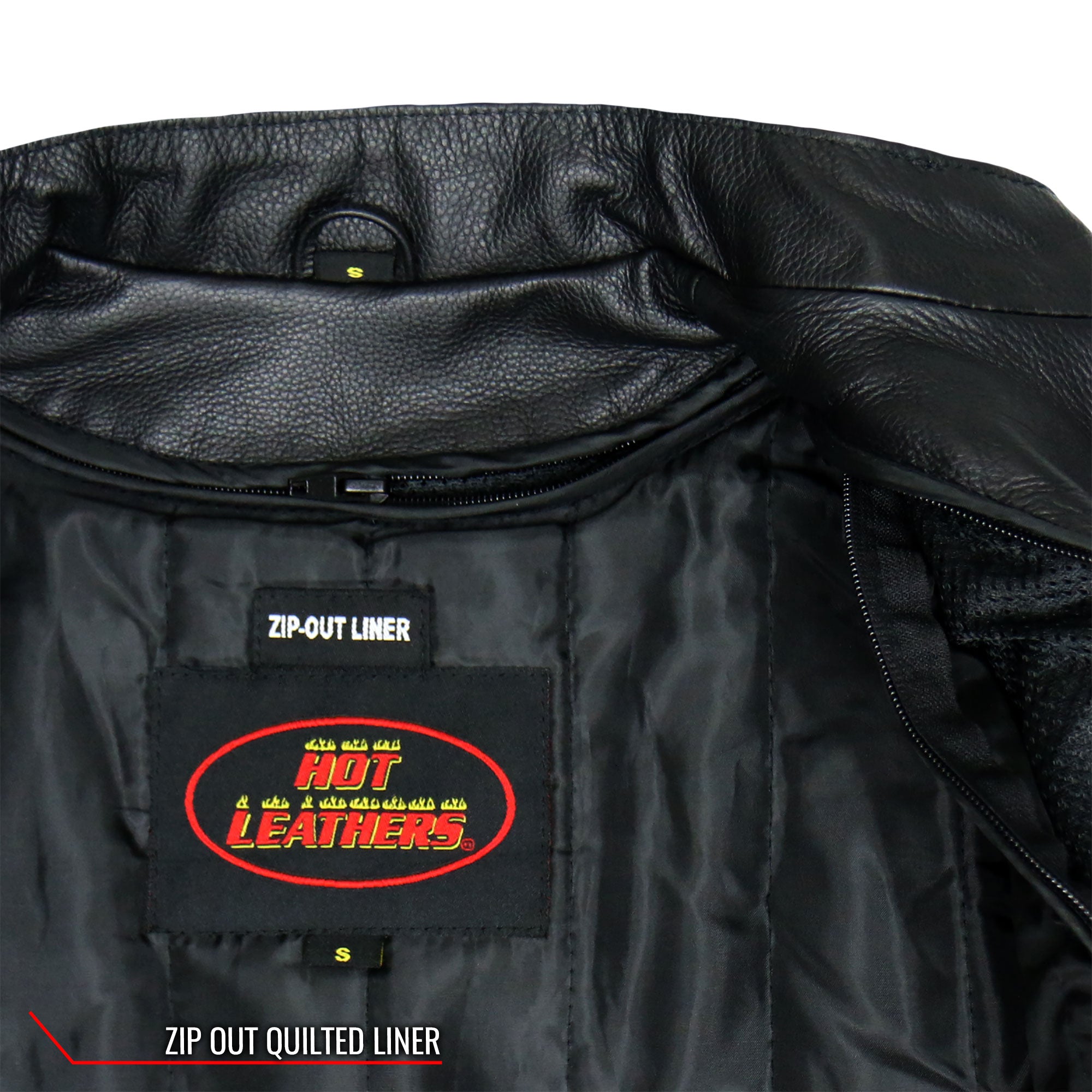Hot Leathers JKL1025 Ladies Motorcycle style Lace Up Sleeves Leather Biker Jacket