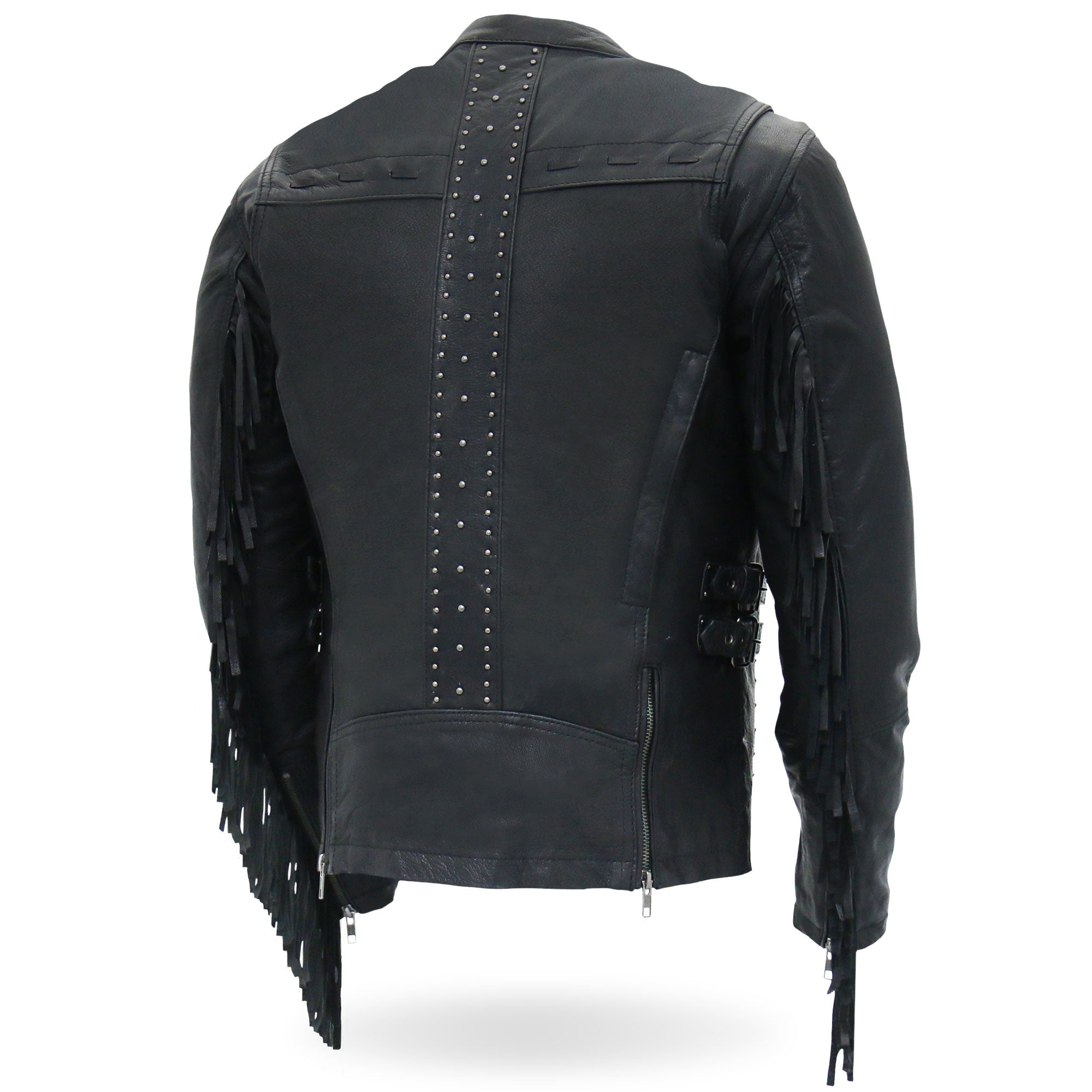 Stud Button Leather Accent Jacket - Ready-to-Wear