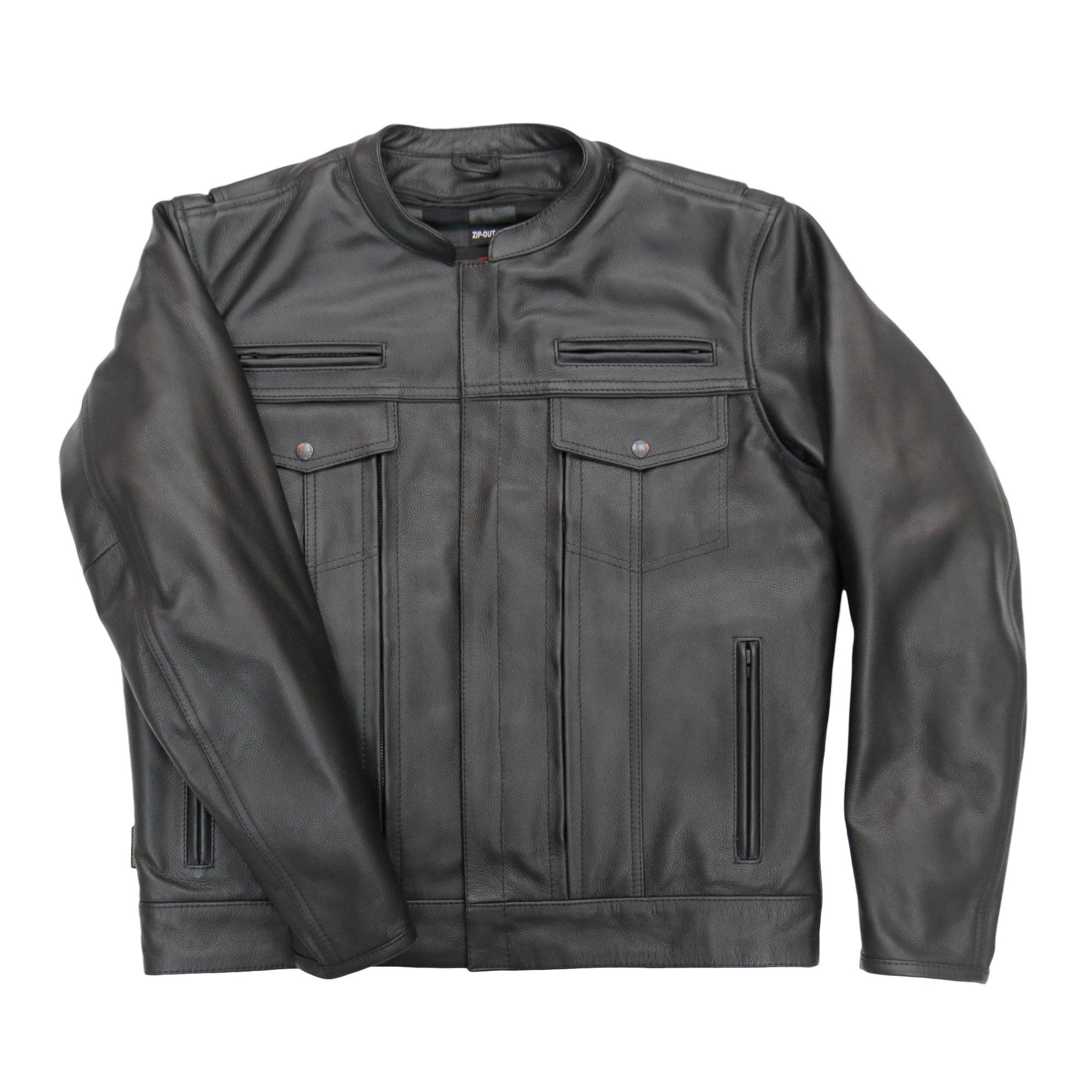 Leather like over jacket | Judin