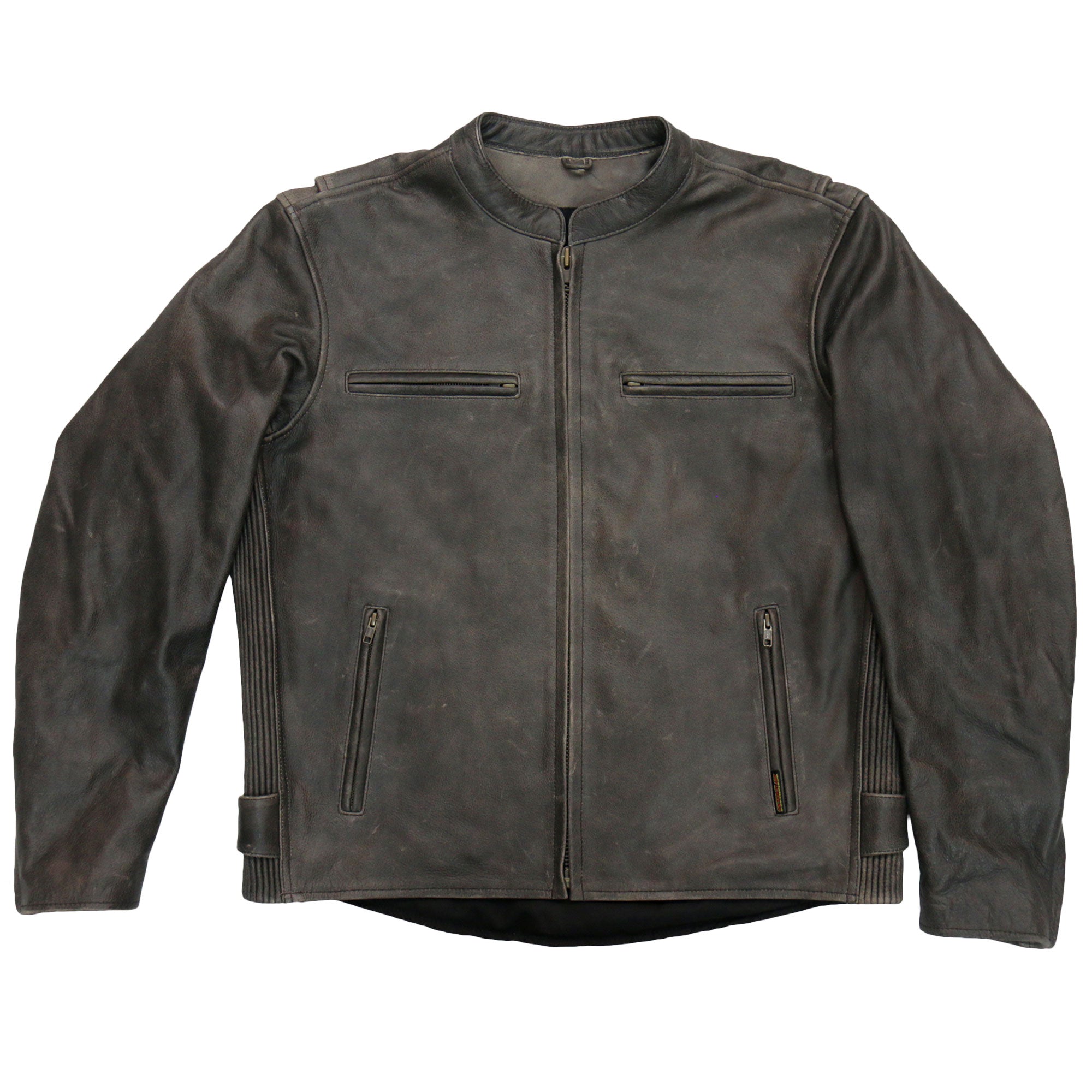 Hot Leathers JKM1029 Mens Distress Brown Motorcycle style Carry and Conceal Leather Biker Jacket