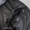 Hot Leathers JKM1031 Men’s Biker  ‘Skull and Bones’ Leather Motorcycle Jacket with Flannel Lining