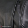Hot Leathers JKM2001 Men’s Black ‘Skull And Crossbones' Motorcycle Leather Biker Jacket