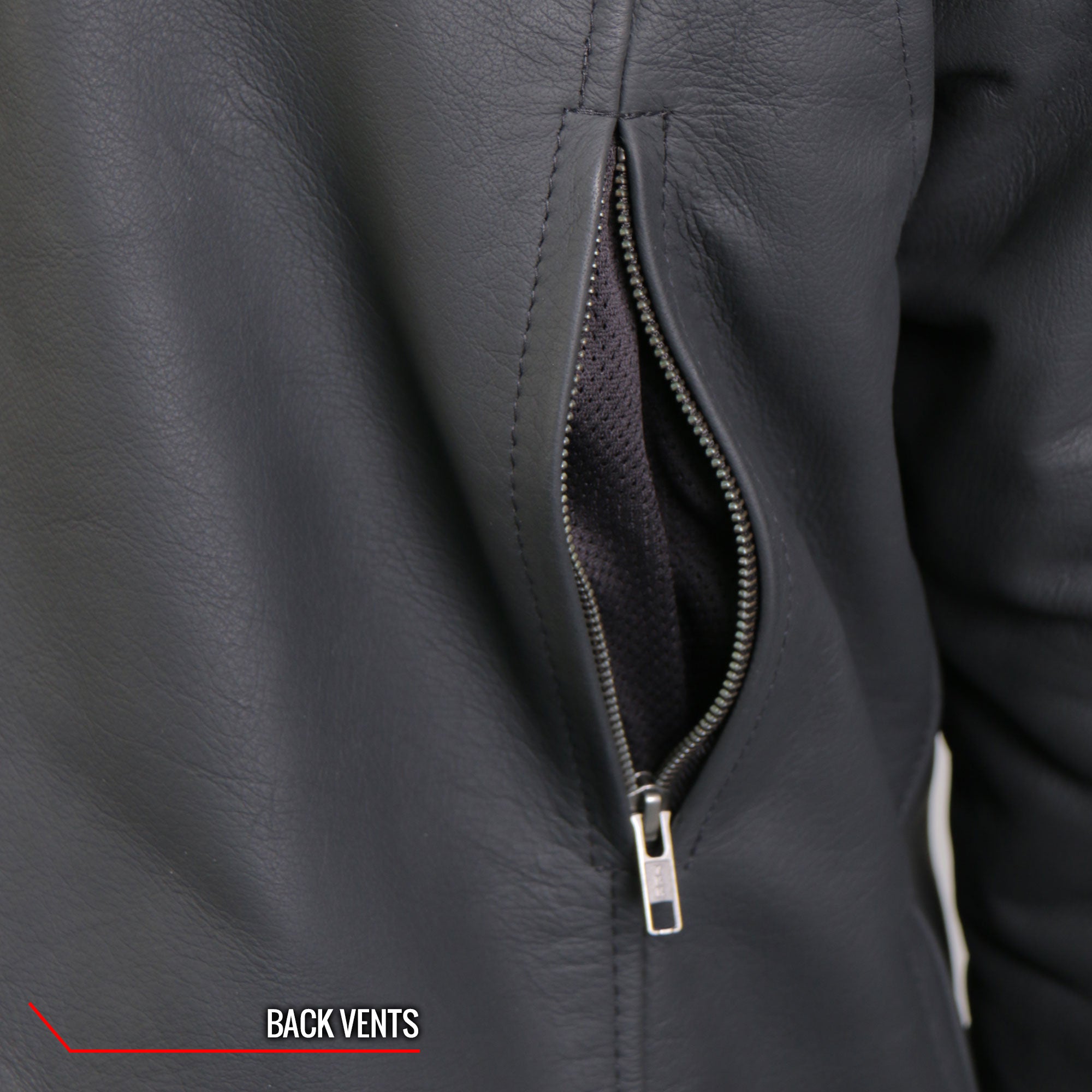 Hot Leathers JKM2002 Mens Black Biker Reflective Skull' Printed Leather Motorcycle Jacket with Concealed Carry Pockets