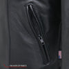 Hot Leathers JKM5002 Men's USA Made Vented Premium Leather Motorcycle Biker Jacket with Side Lace
