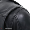 Hot Leathers JKM5008 Men's USA Made Black Premium Leather vented Motorcycle Biker Jacket