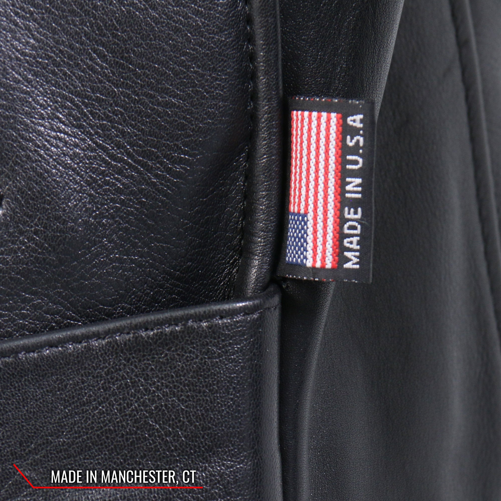 Hot Leathers JKM5009 Men's USA Made Black Premium Leather Classic Motorcycle Biker Jacket