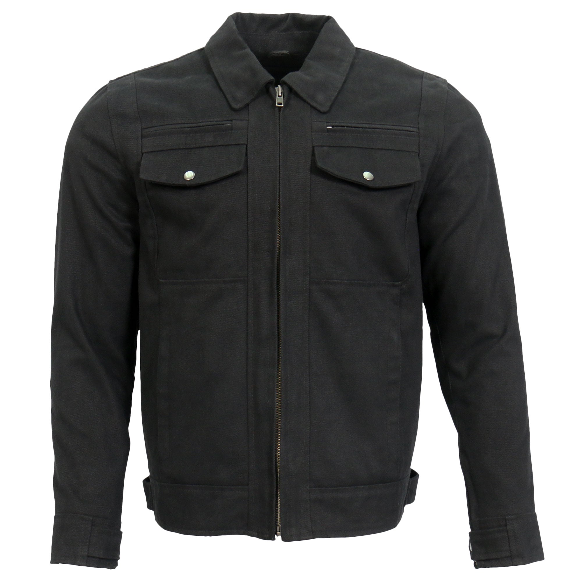 Hot Leathers Denim Armored Shirt Jacket Blk M