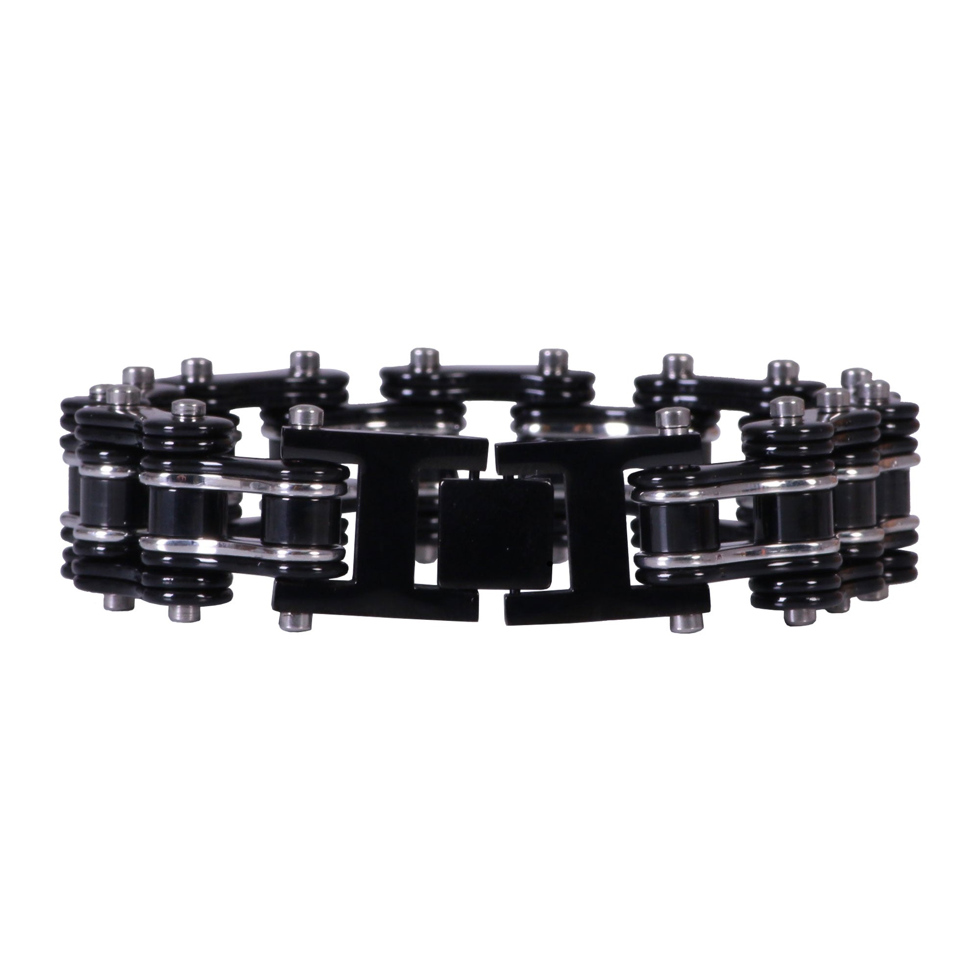 Hot Leathers JWB4103 Double Wide Black Motorcycle Chain Bracelets