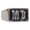 Hot Leathers JWR2129 Men's Silver 'MC' Stainless Steel Ring