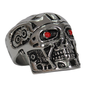 Hot Leathers Red Eye Terminator Robot Ring