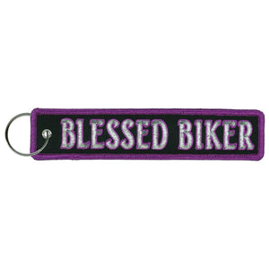 Hot Leathers Blessed Biker Key Chain Fob