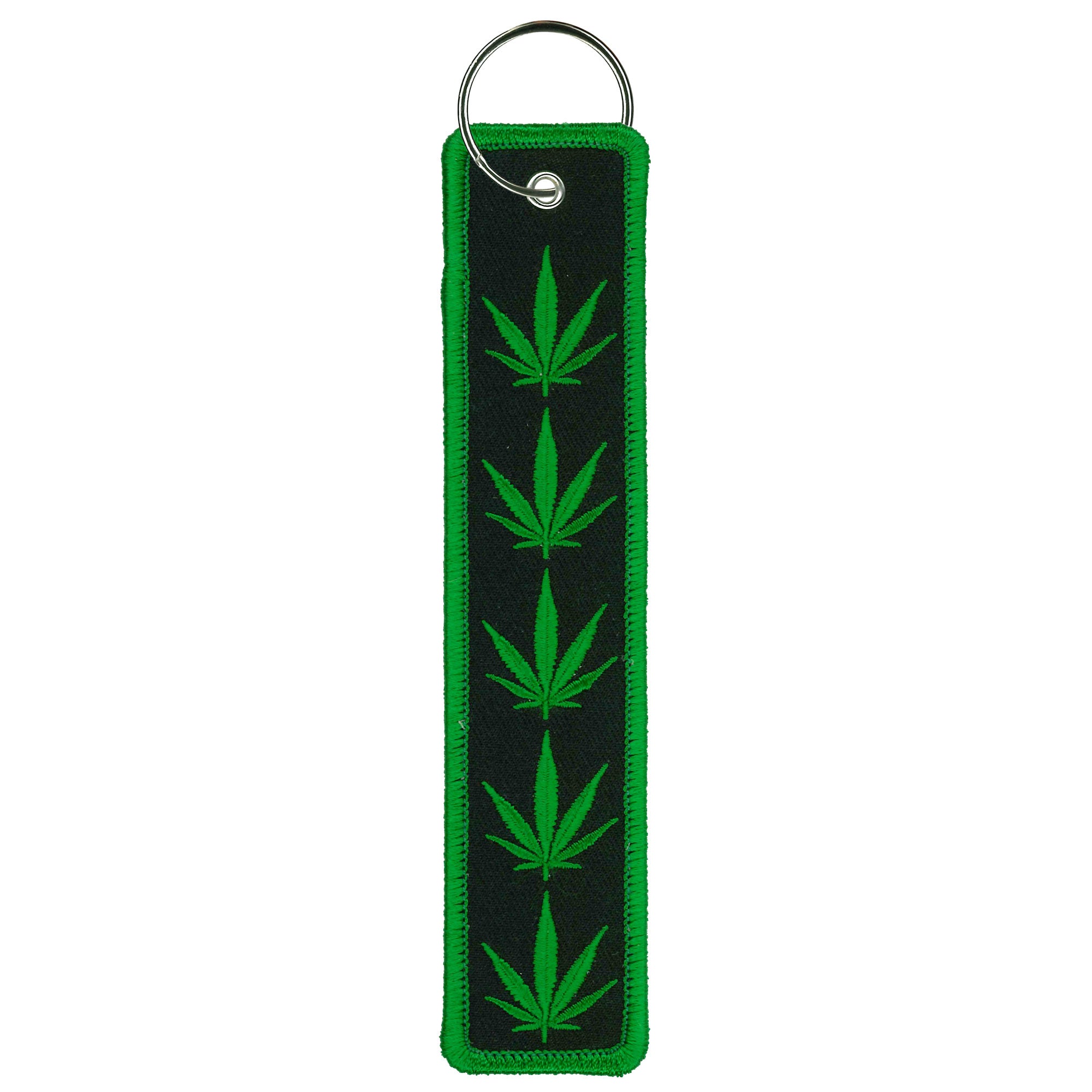 Hot Leathers Pot Leaves Key Chain Fob