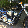 Hot Leathers MWH1105 ‘Get Back’ Genuine Black and Silver Leather Whip