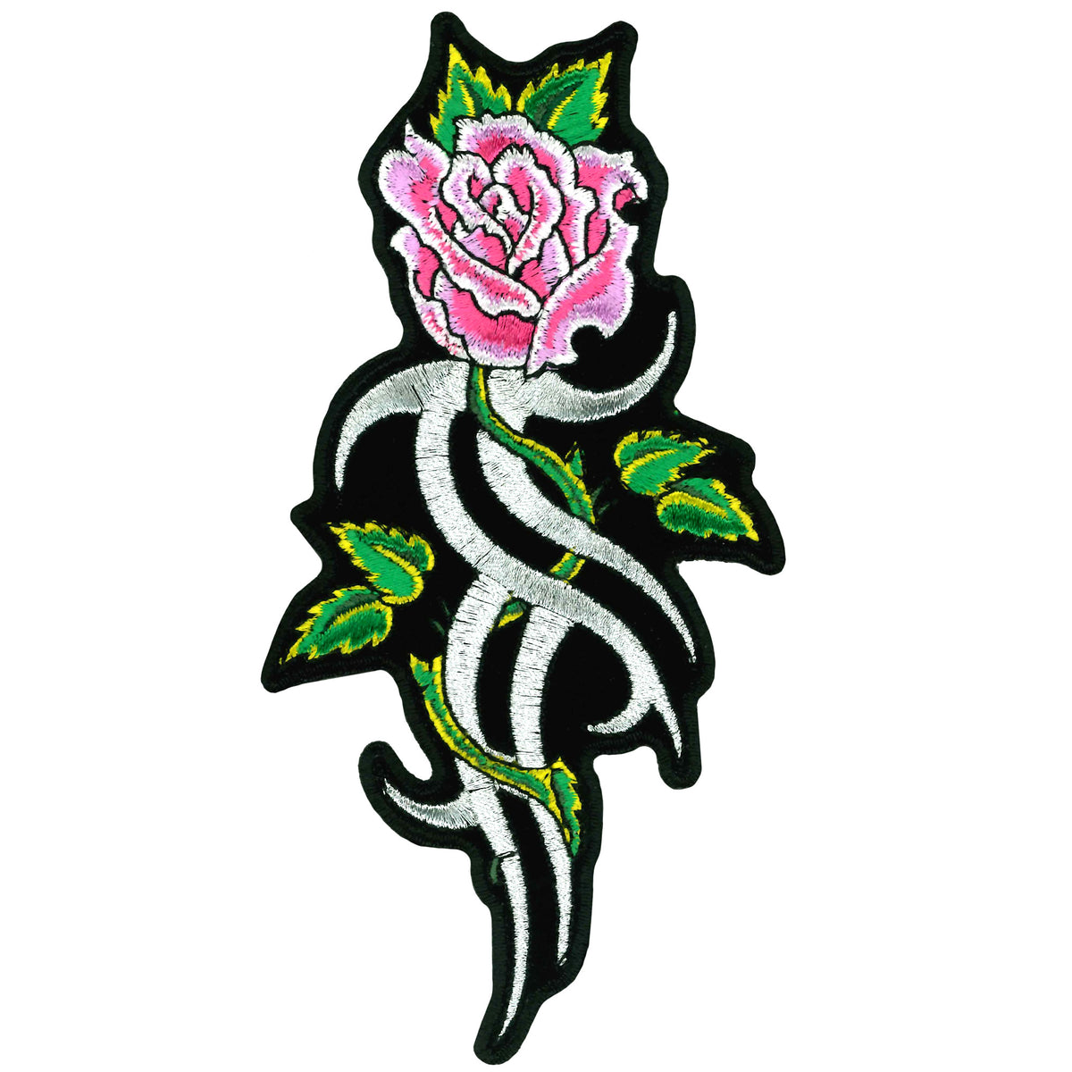 Hot Leathers PCA5062 Metallic Tribal Rose Embroidered Iron On Patch