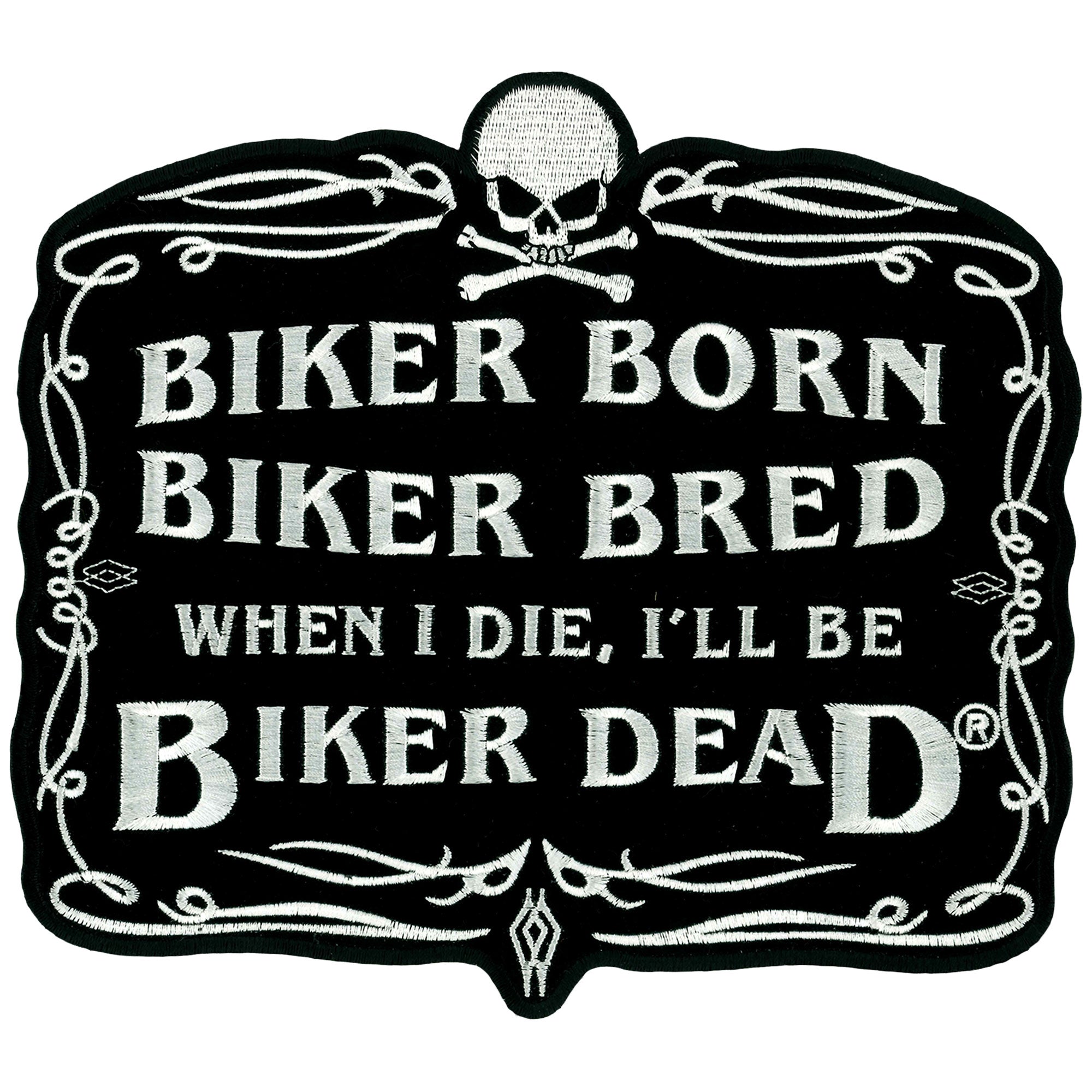 Hot Leathers PPA2072  Biker Born 4" x 3" Patch