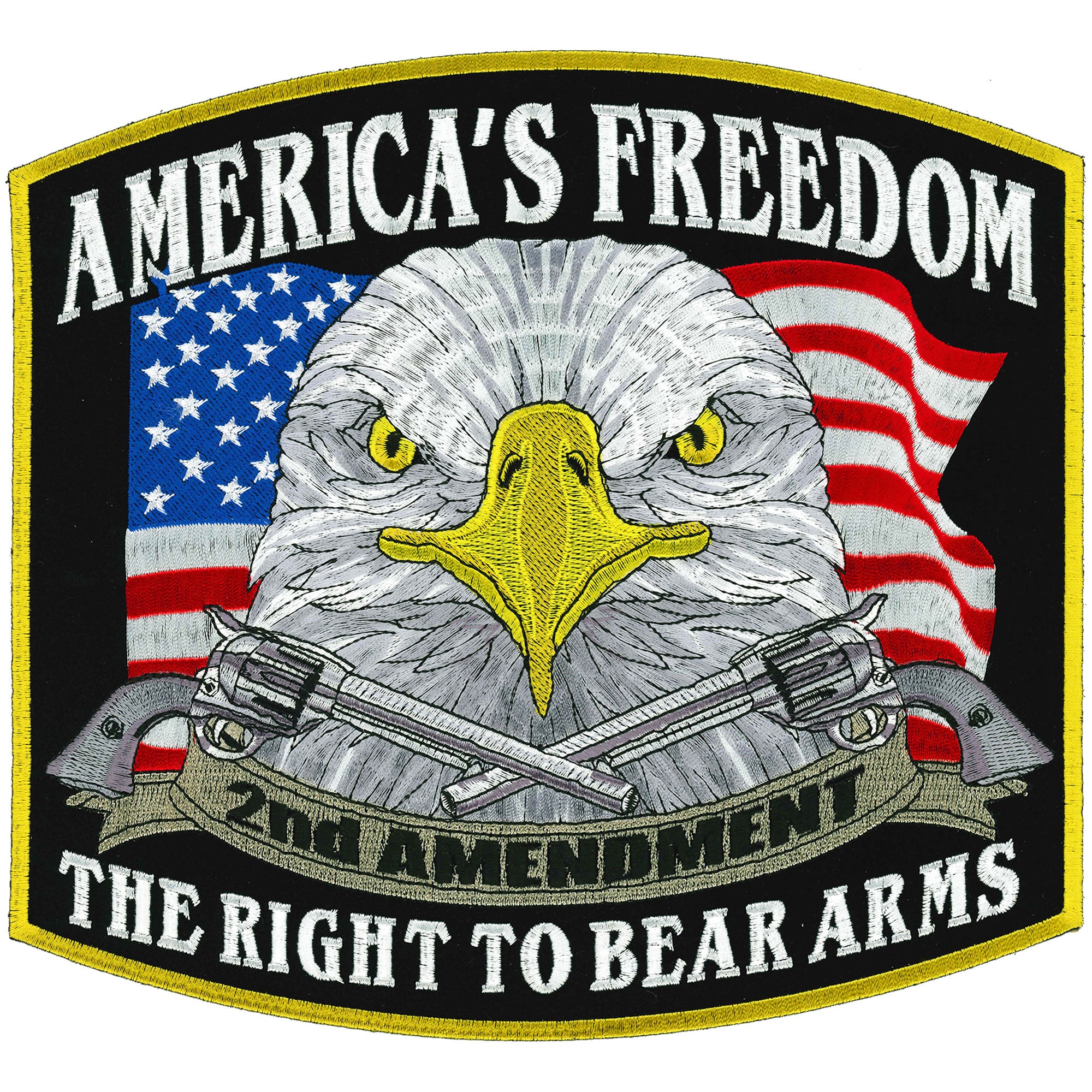 Hot Leathers America's Freedom Second Amendment 10" x 9" Patch