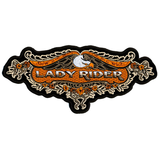 Hot Leathers PPA3980 Lace Eagle Lady Rider Patch 5" x 2"